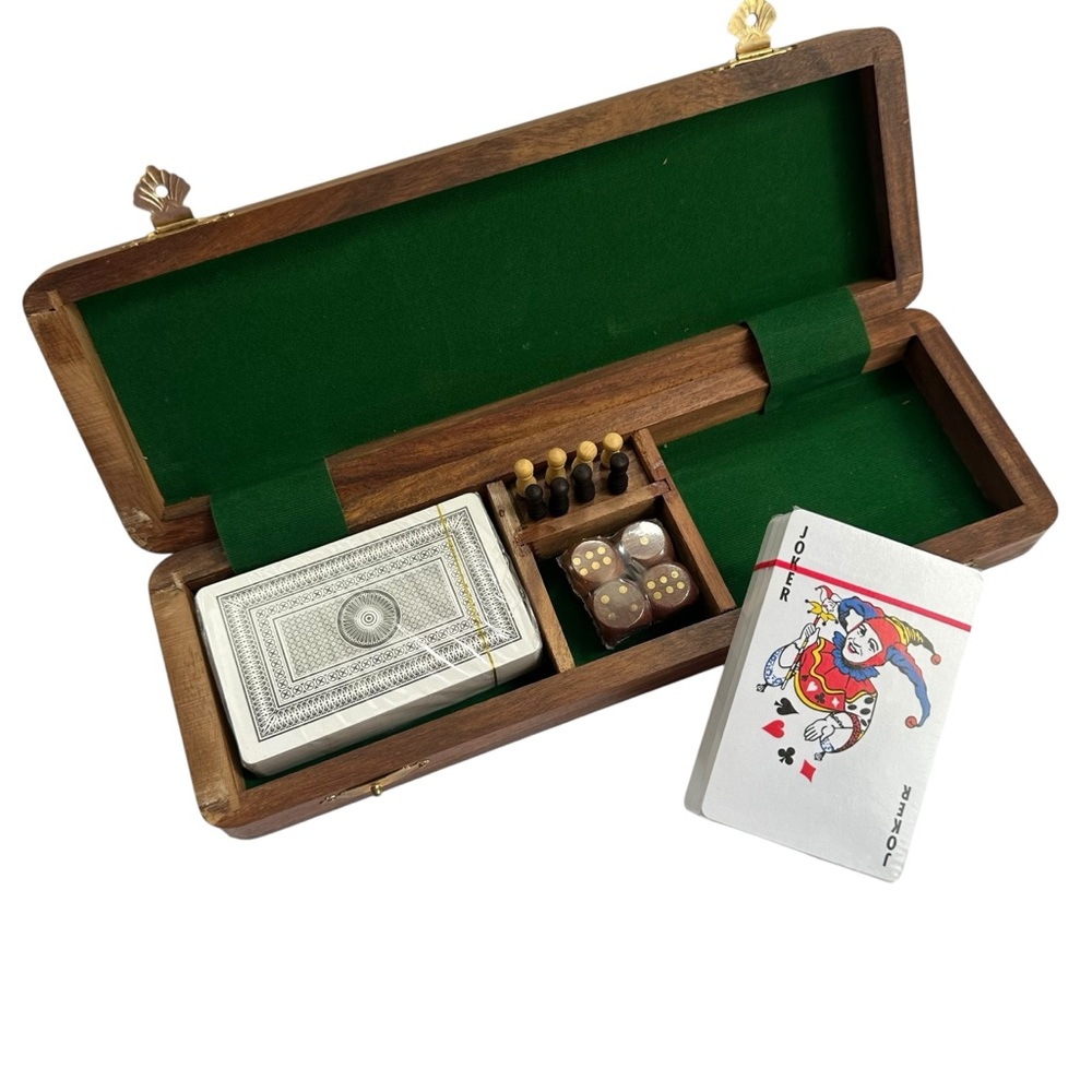 Vintage Card Set in Wooden Box